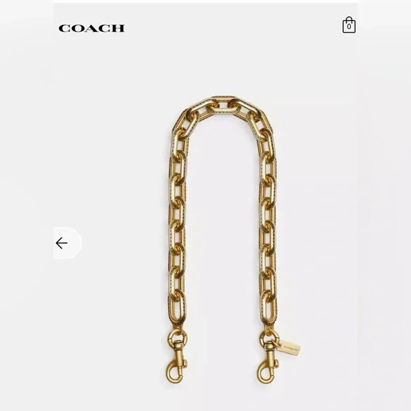 Coach Link Chain Strap CE728 Gold Chain Shoulder Strap - Picture 1 of 5